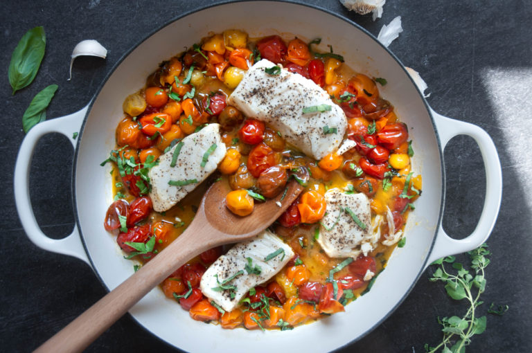 Burst Tomato Halibut