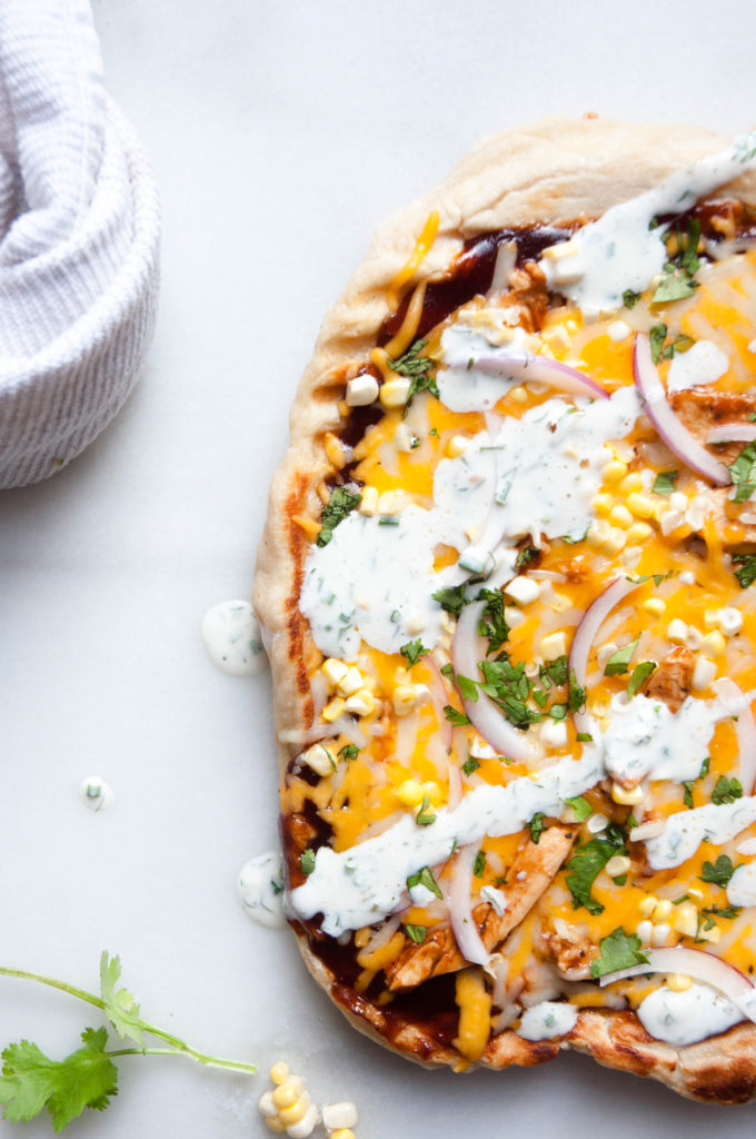 Grilled BBQ Chicken Pizza