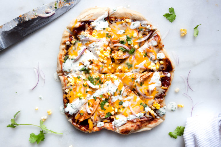Grilled BBQ Chicken Pizza
