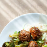 Sticky Glazed Sesame Pork Meatballs