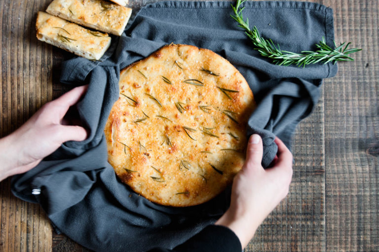 Garlic Parmesan Focaccia Bread
