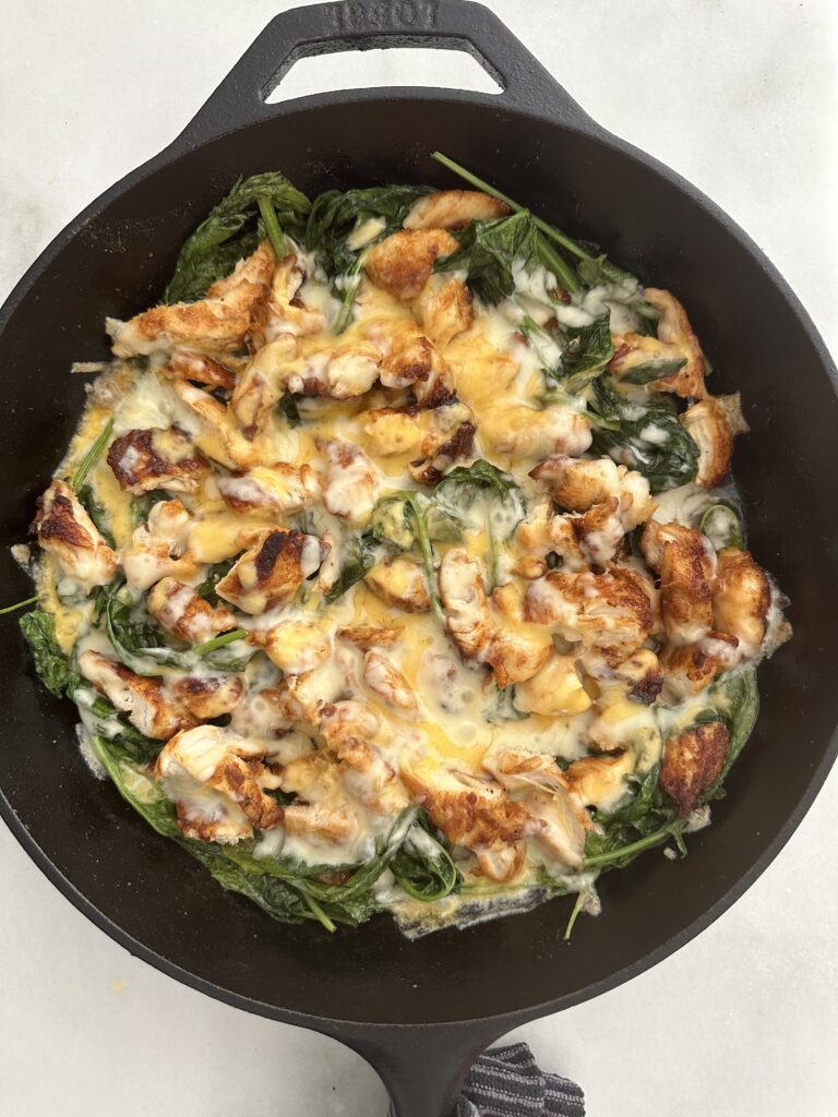 Cheesy Chicken Spinach Quesadilla