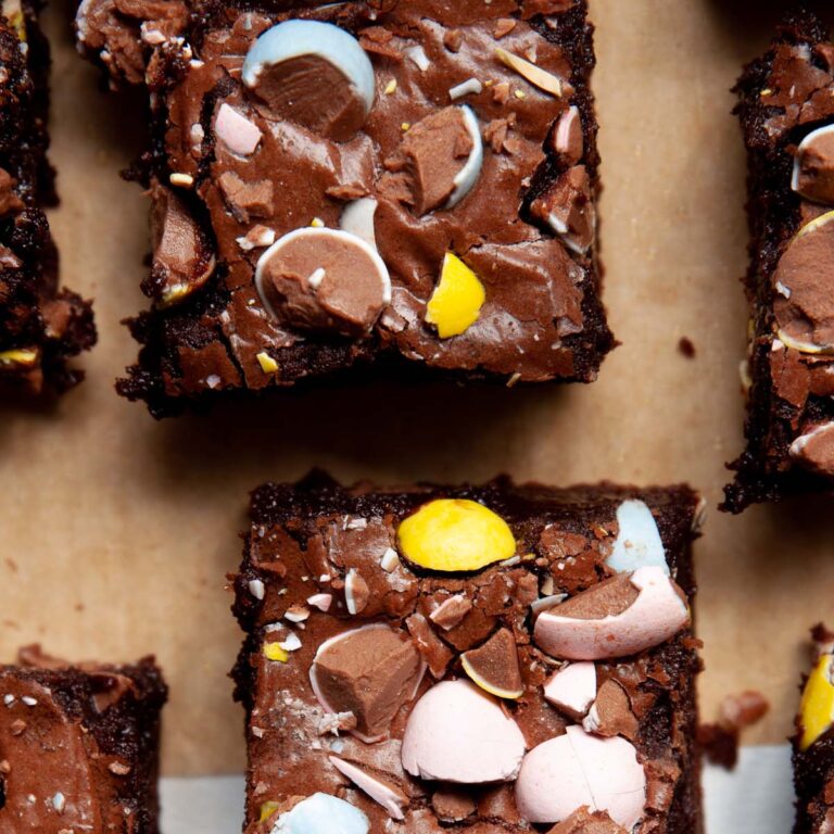 Fudgy Cadbury Egg Brownies