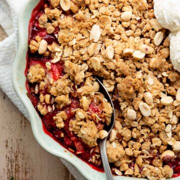 Peanut Butter and Jelly Fruit Crisp