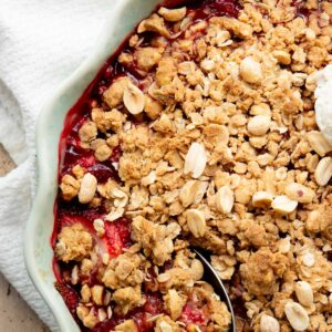 Peanut Butter and Jelly Fruit Crisp