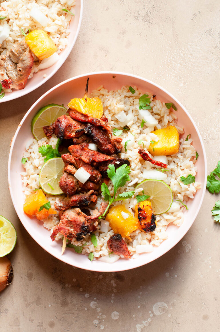 Simple Al Pastor Rice Bowls