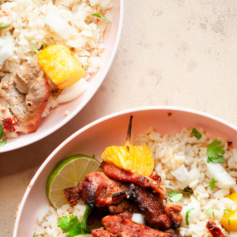 Simple Al Pastor Rice Bowls