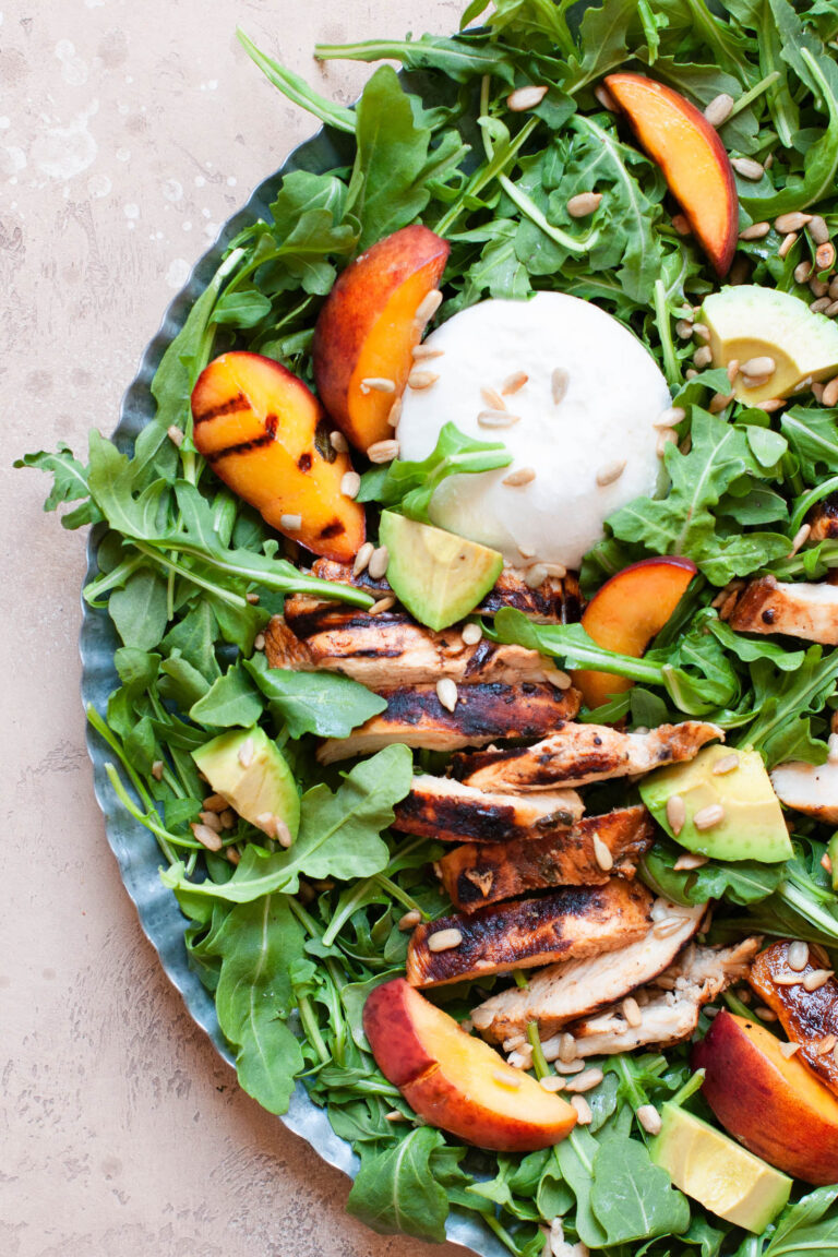 Summer Peach & Arugula Salad