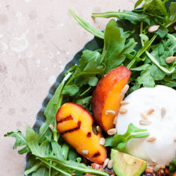 Summer Peach & Arugula Salad
