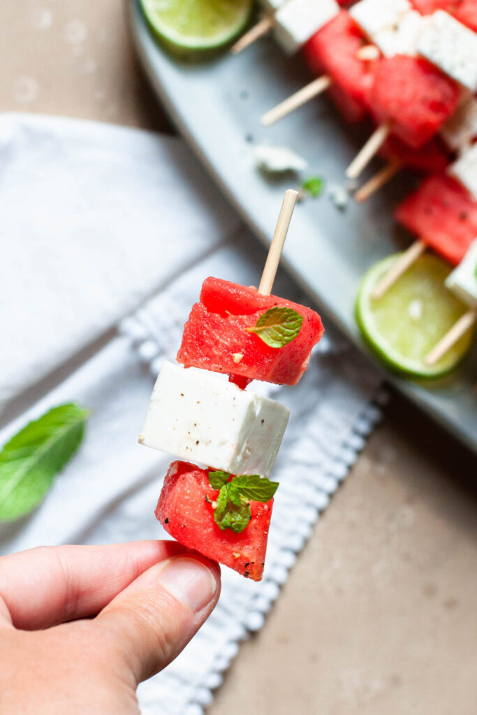 Watermelon Feta Skewers