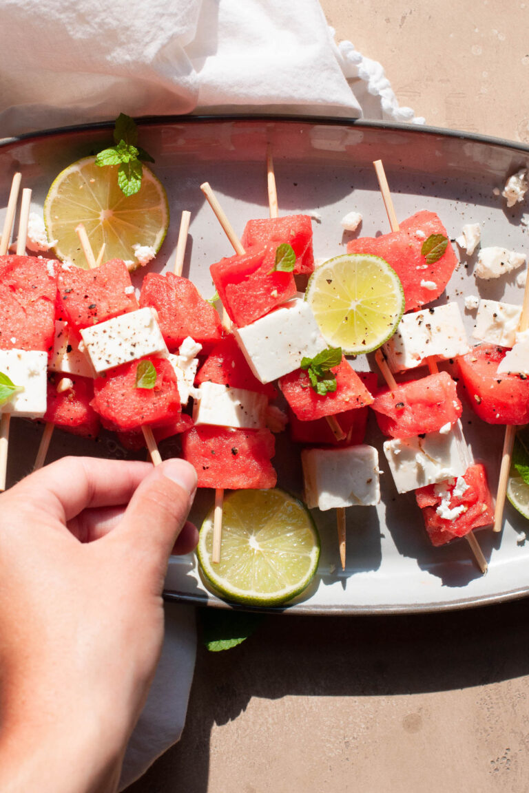 Watermelon Feta Skewers