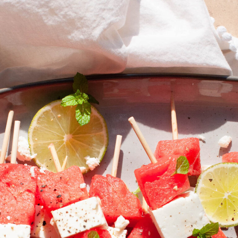 Watermelon Feta Skewers