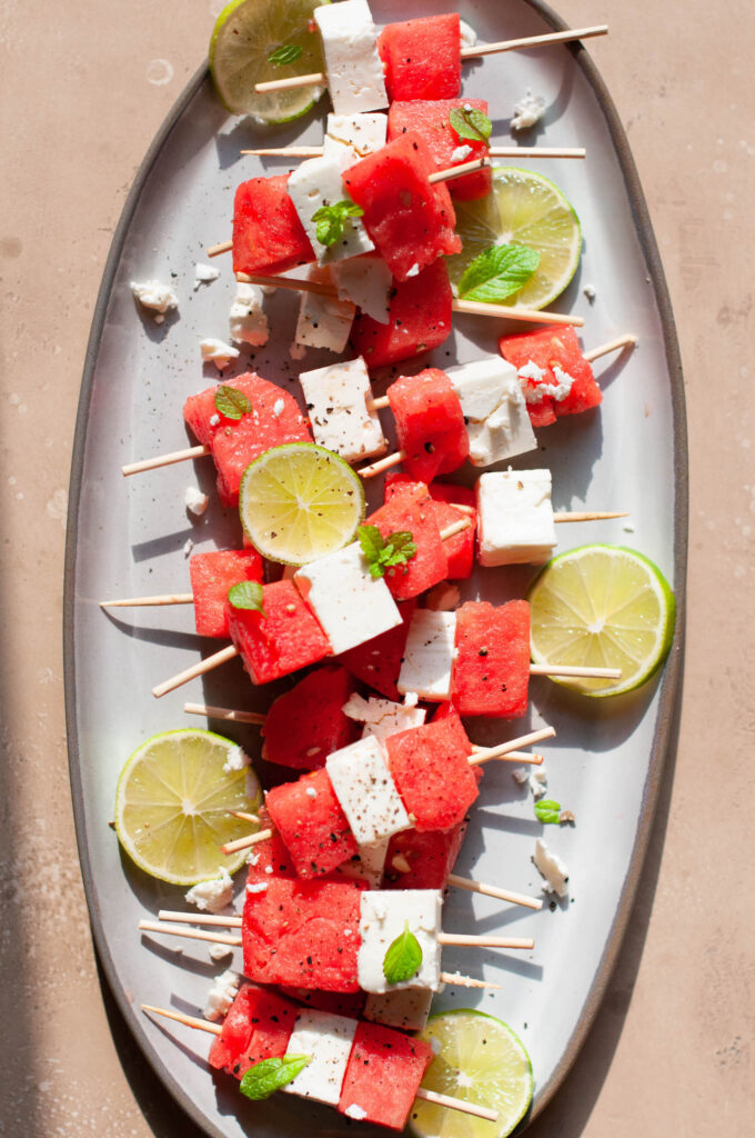 Watermelon Feta Skewers