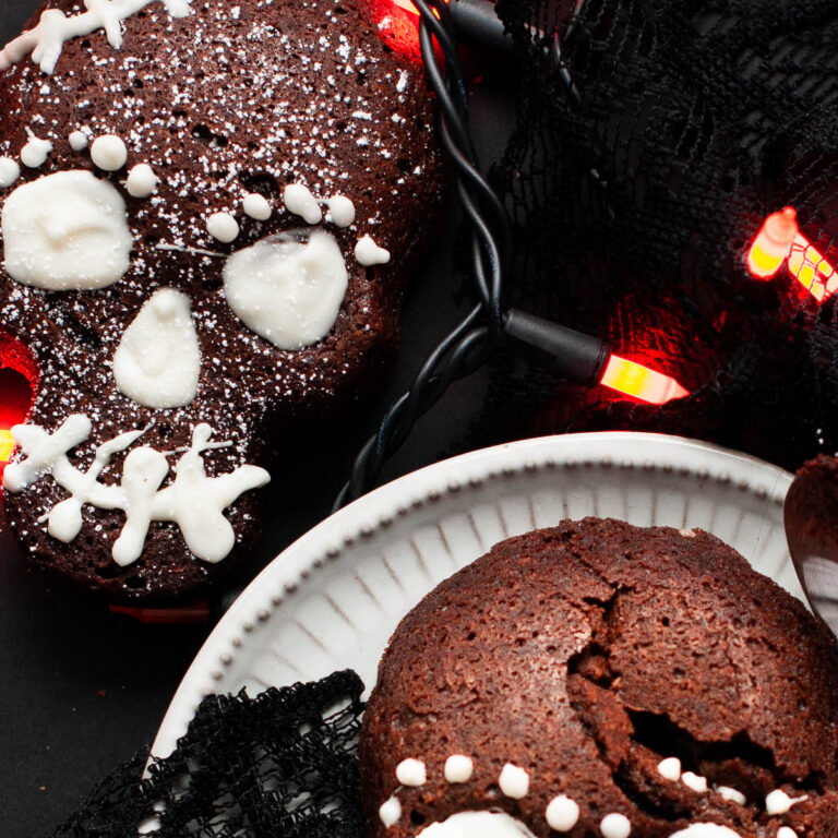 Gooey Chocolatey Brownie Skulls