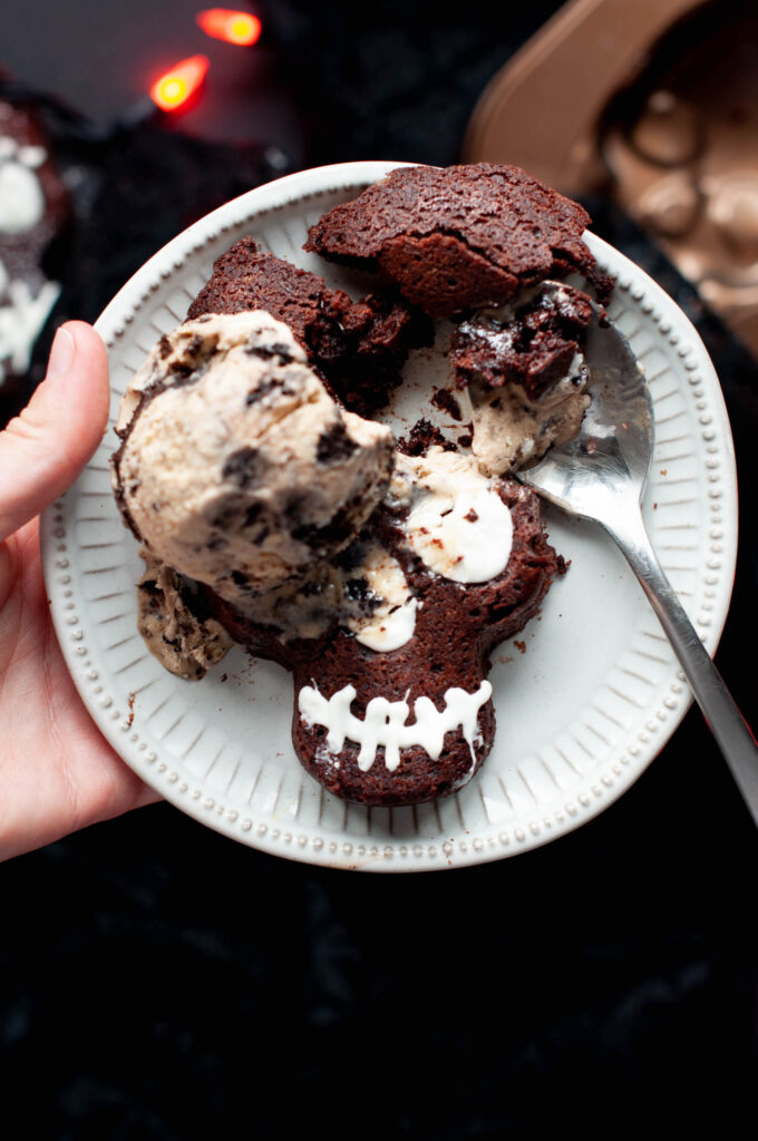 Gooey Chocolatey Brownie Skulls