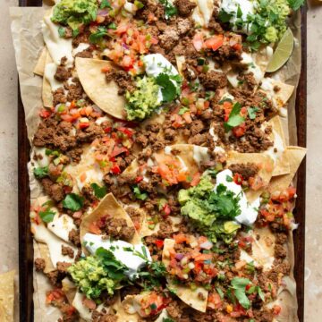 Beef Nachos with Homemade Queso