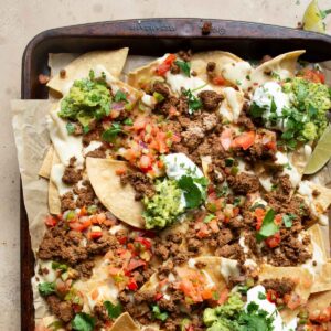 Beef Nachos with Homemade Queso