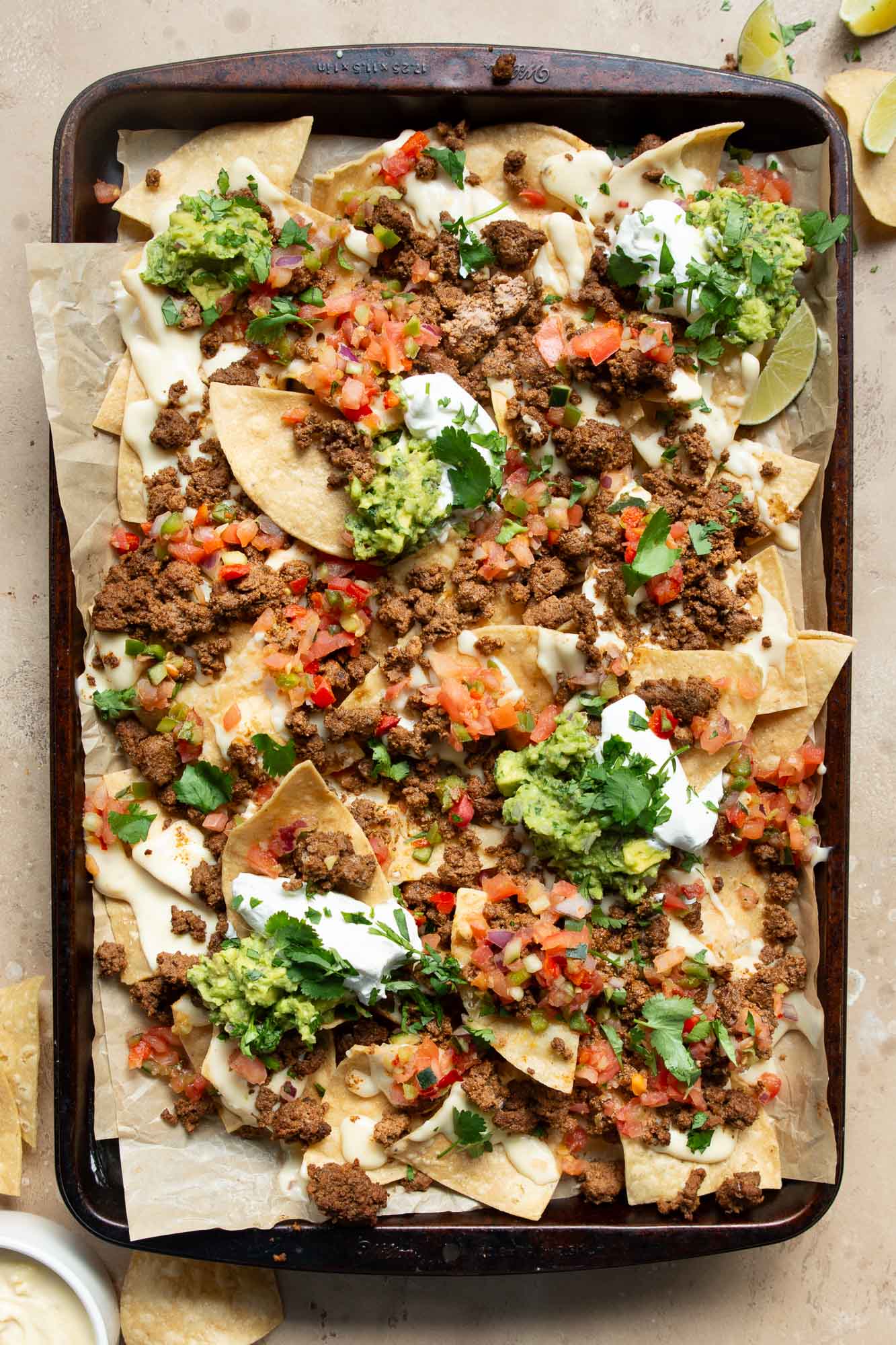 Beef Nachos with Homemade Queso