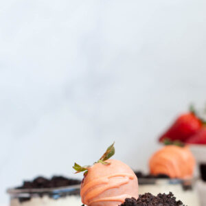 Easter Strawberry Vanilla Dirt Cups