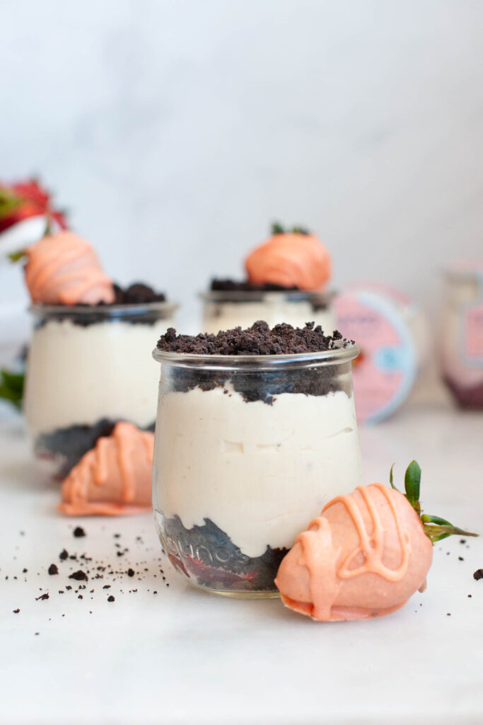 Easter Strawberry Vanilla Dirt Cups