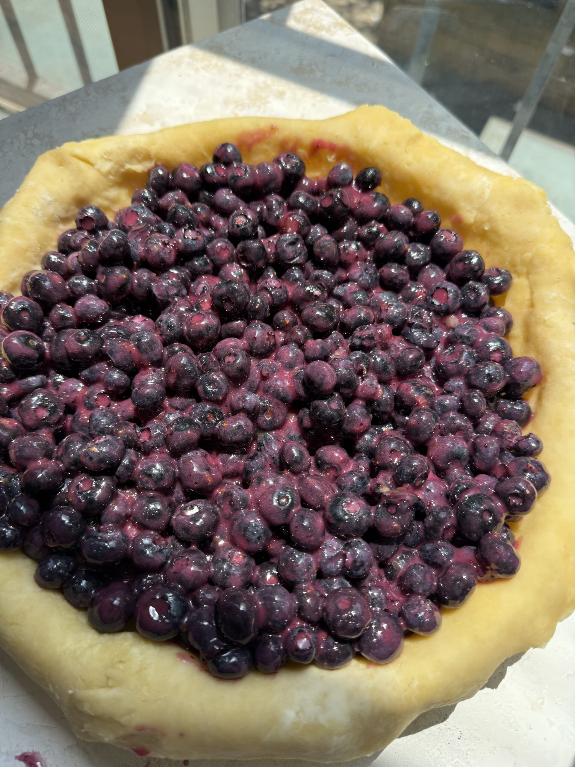 blueberry filling ingredients in pie crust
