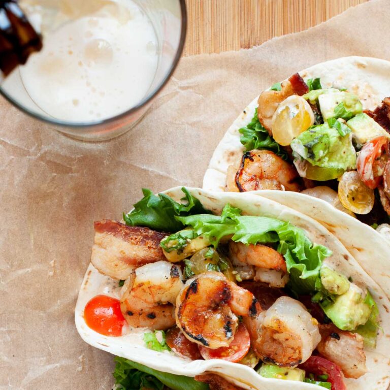 shrimp tacos with bacon