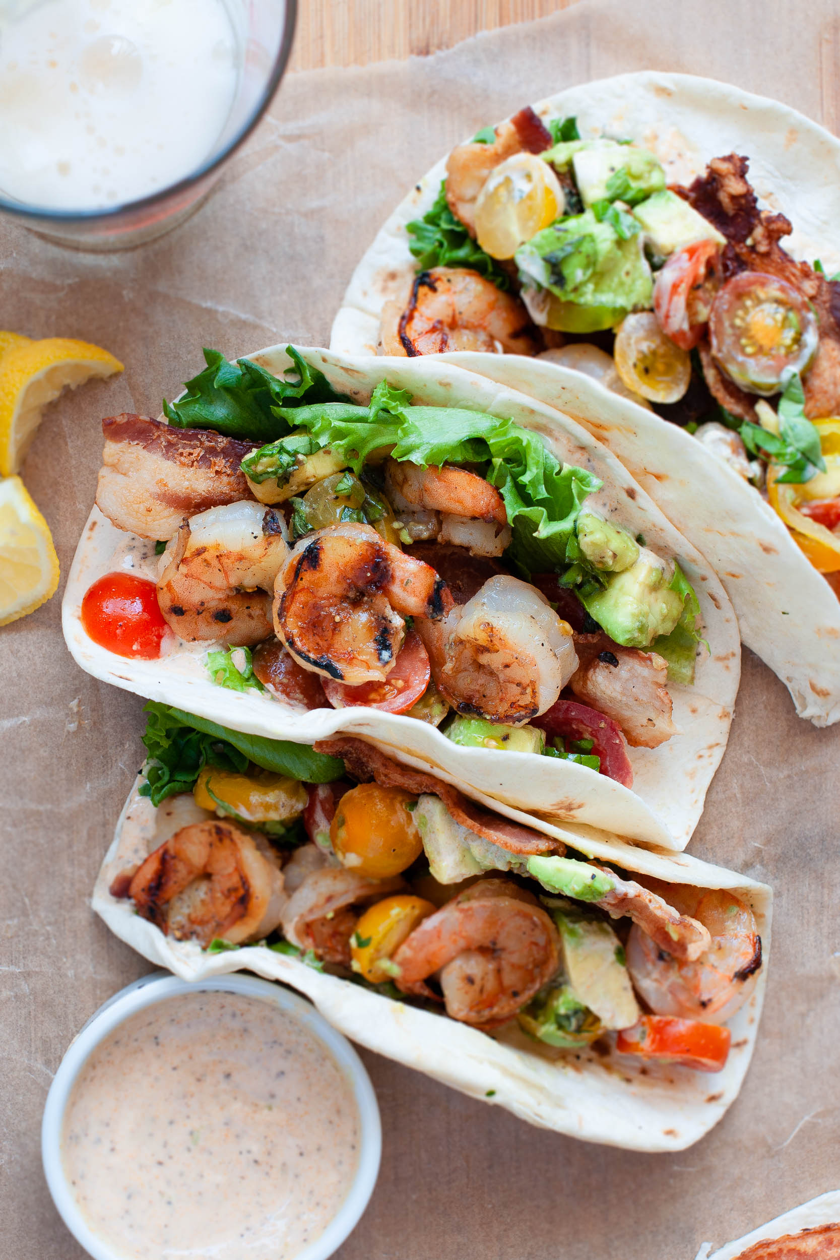 Shrimp Club Tacos