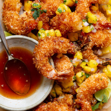 Hot Honey Coconut Shrimp