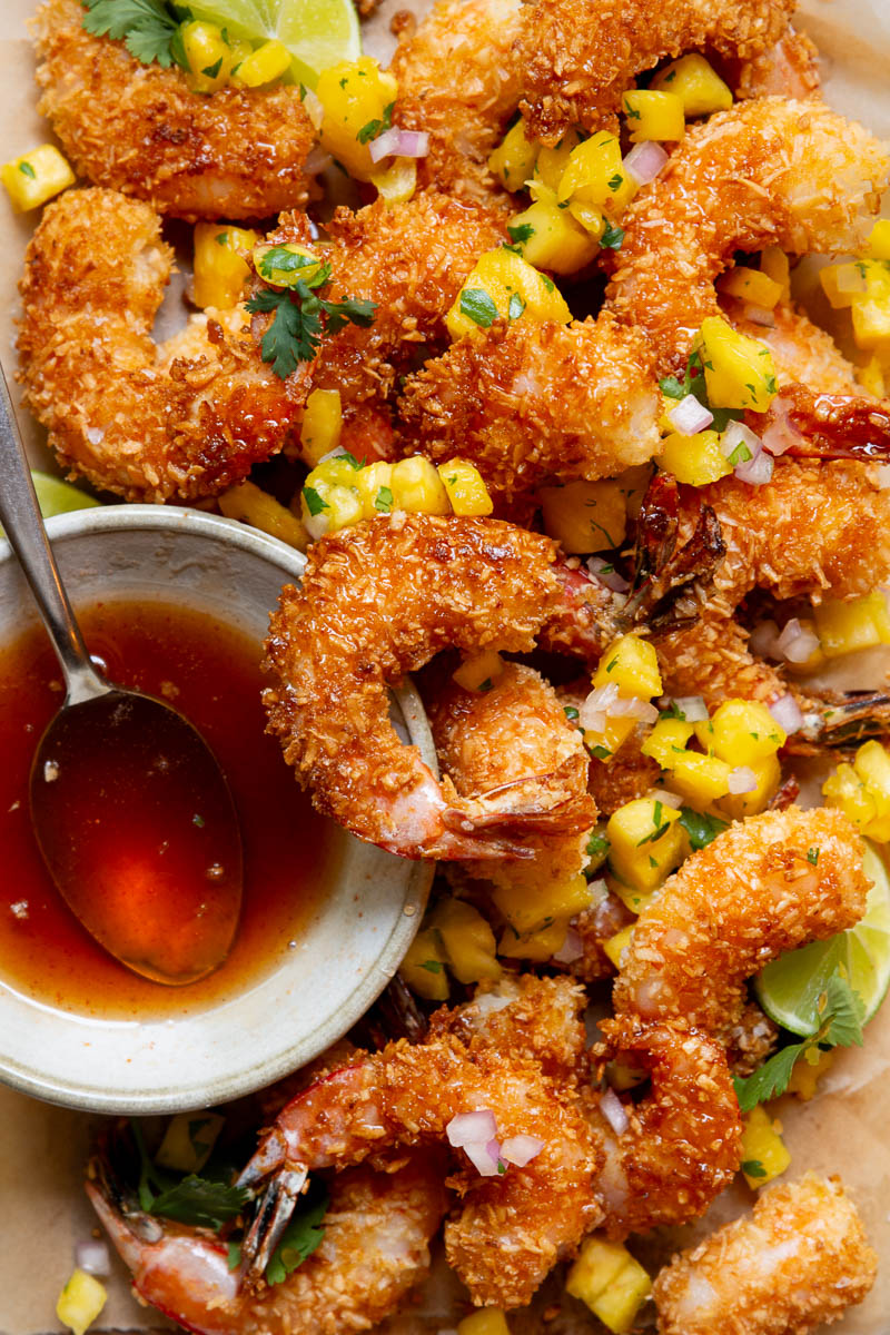 Hot Honey Coconut Shrimp