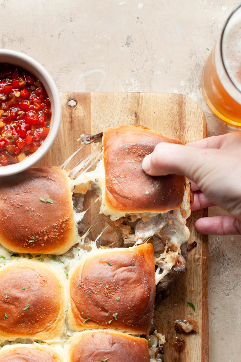 Tailgate Cheesesteak Sliders