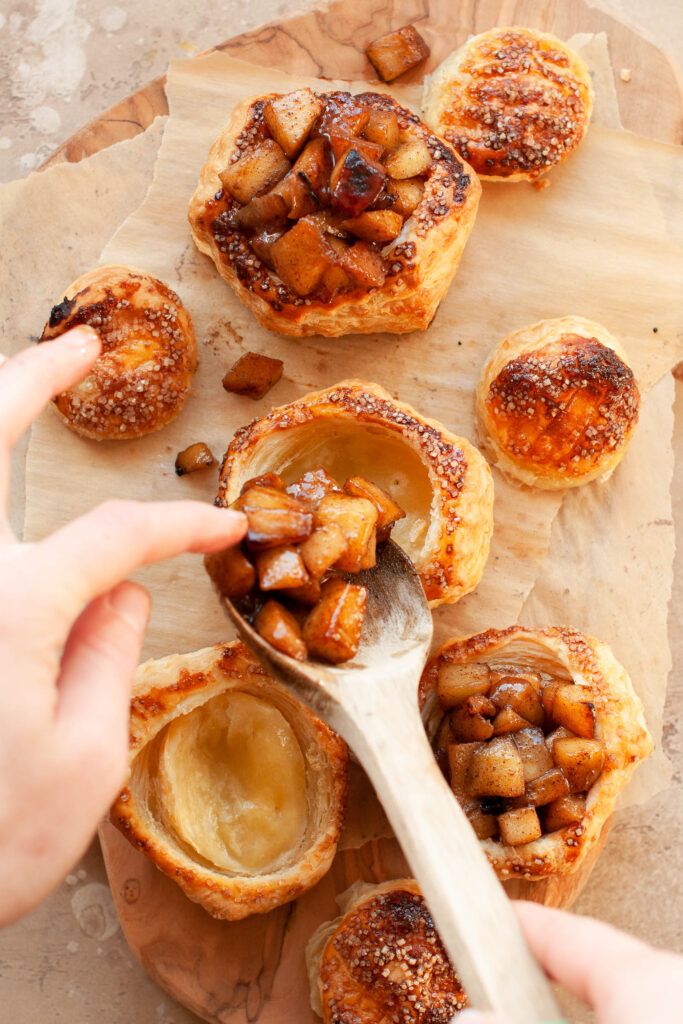 Apple Pie Puff Pastry Cups