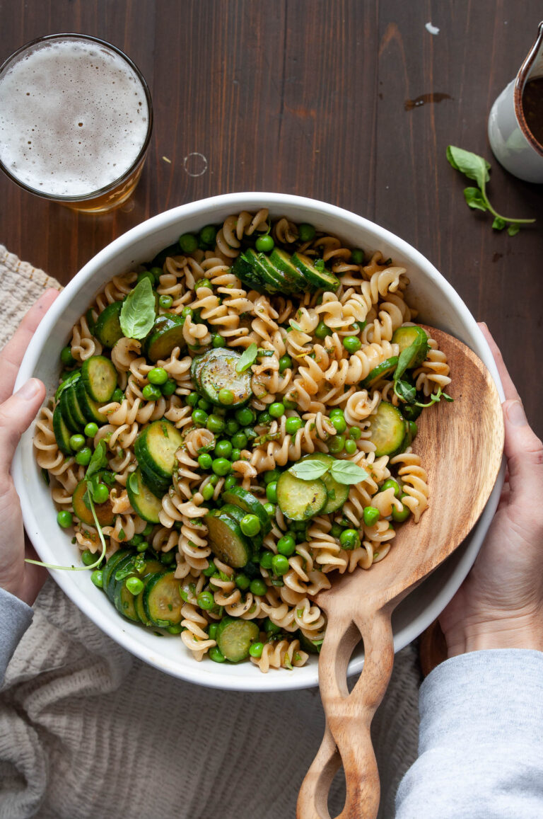Balsamic Cucumber Pasta Salad
