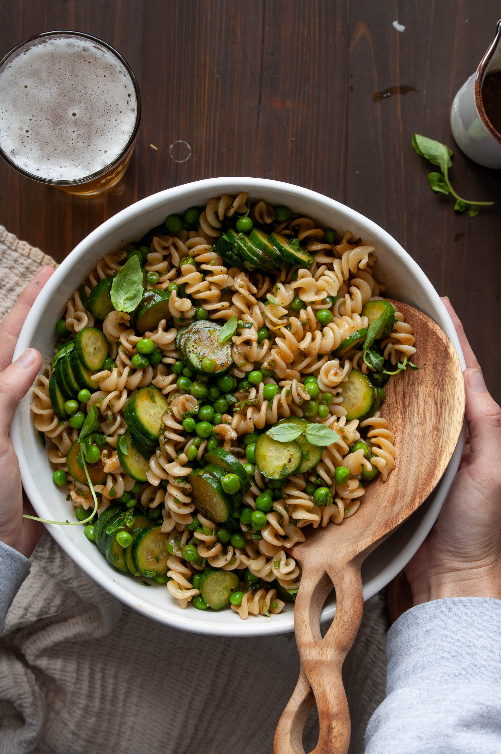 Balsamic Cucumber Pasta Salad