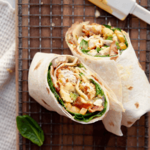 Honey Mustard Chicken Wrap with crispy chicken