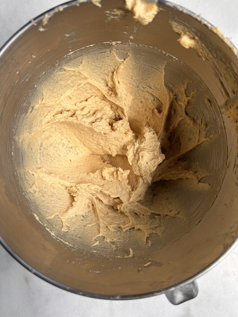 butter and sugar beaten