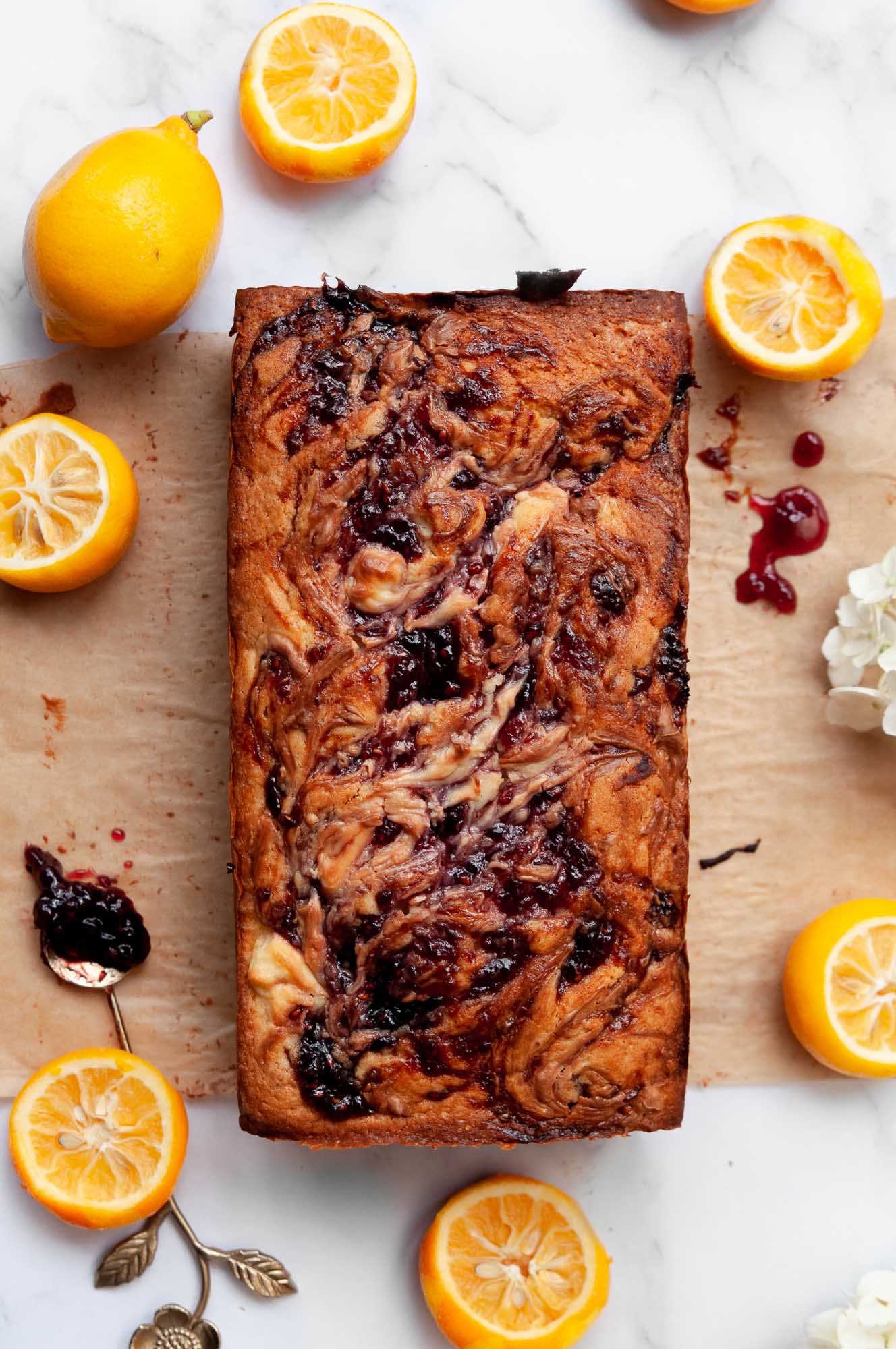 Raspberry Swirl Lemon Loaf
