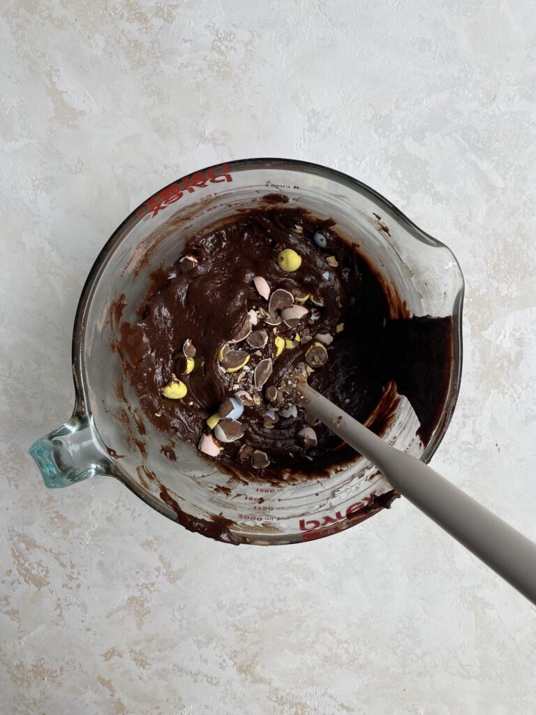 Fudgy Cadbury Egg Brownies