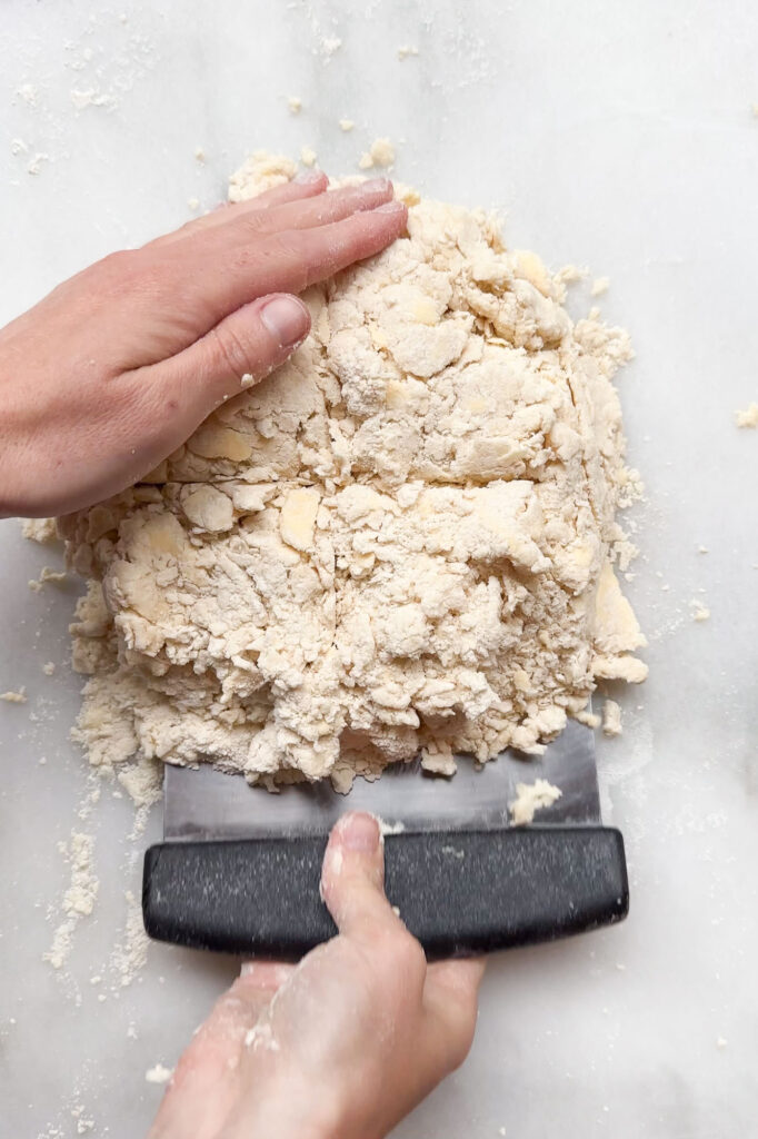 folding biscuit dough