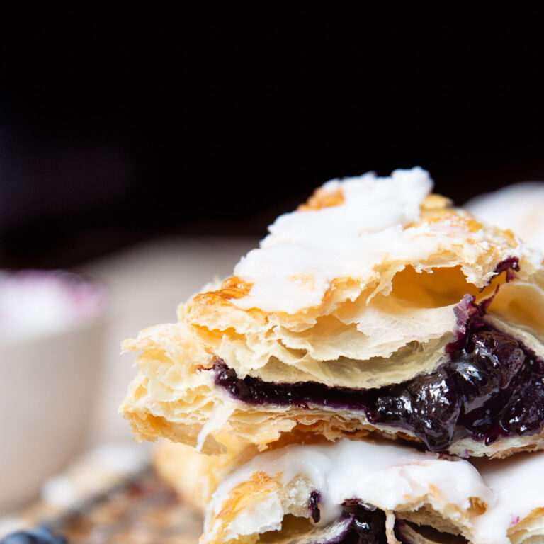 Blueberry Puff Pastry Turnovers