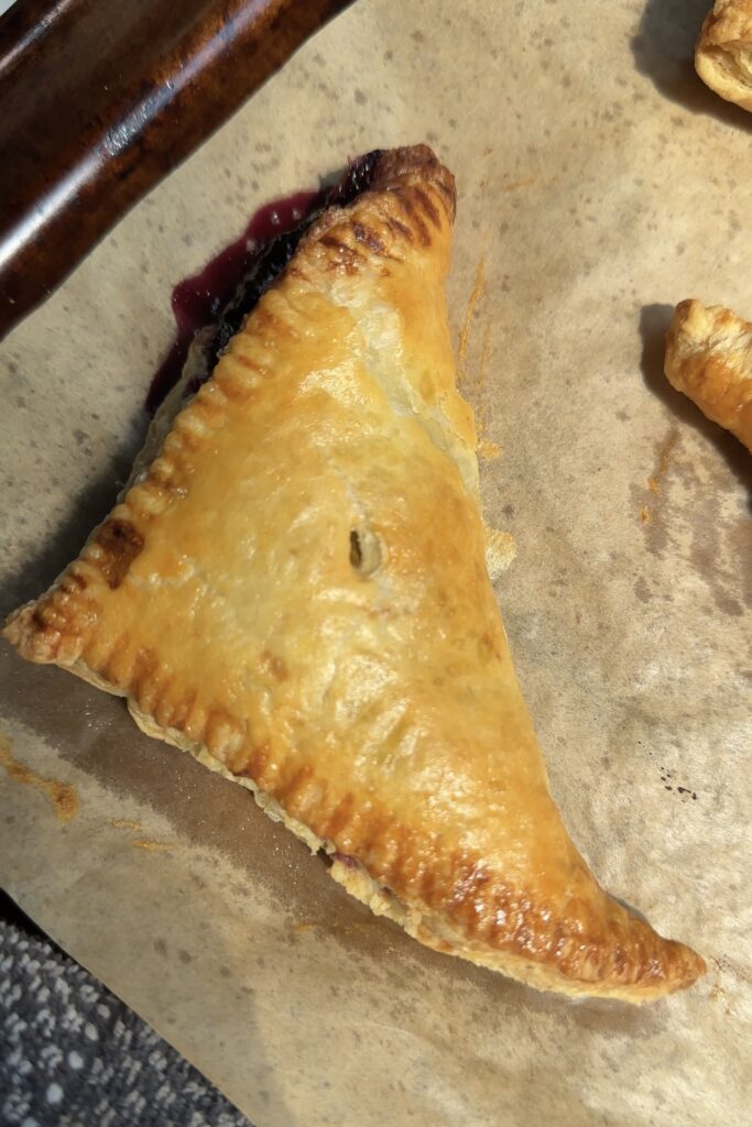 golden brown baked turnover