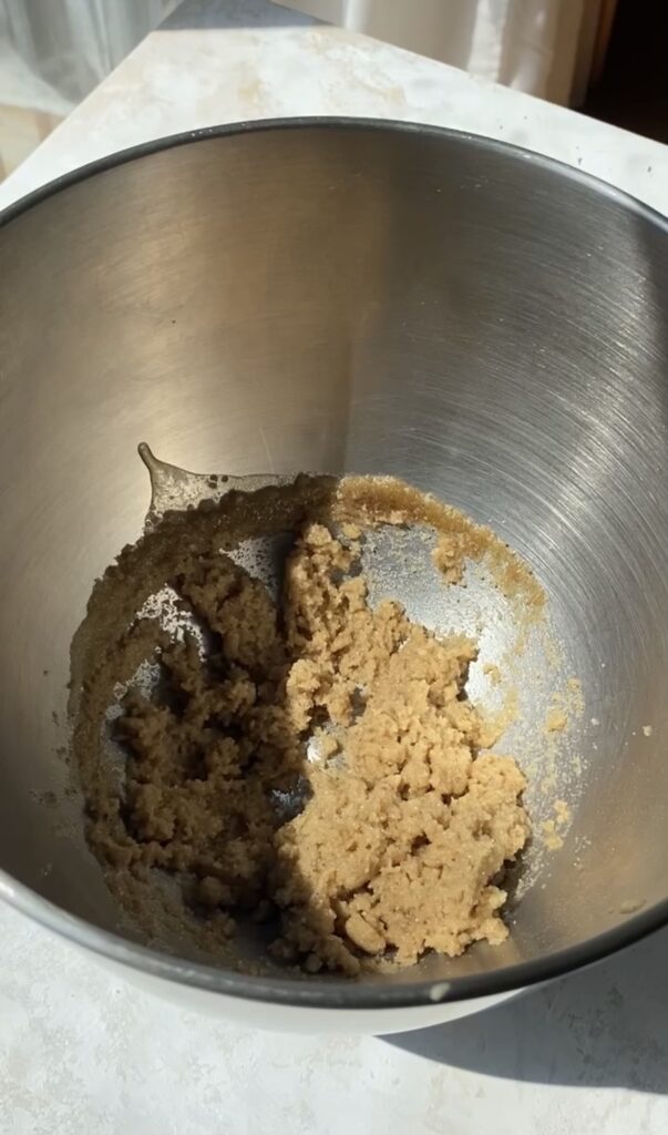 butter & sugars beaten together