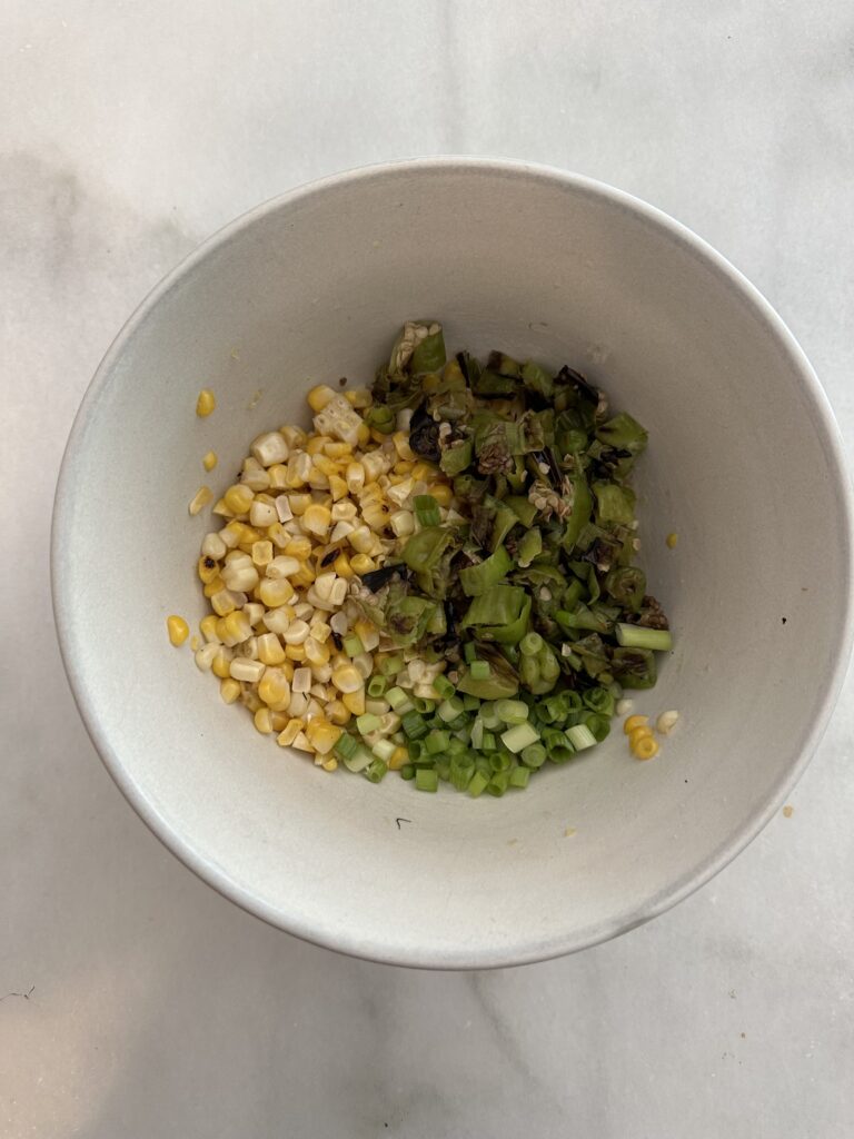 corn shishito salad/salsa