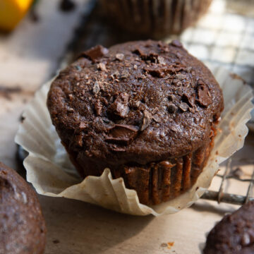 Double Chocolate Zucchini Muffins