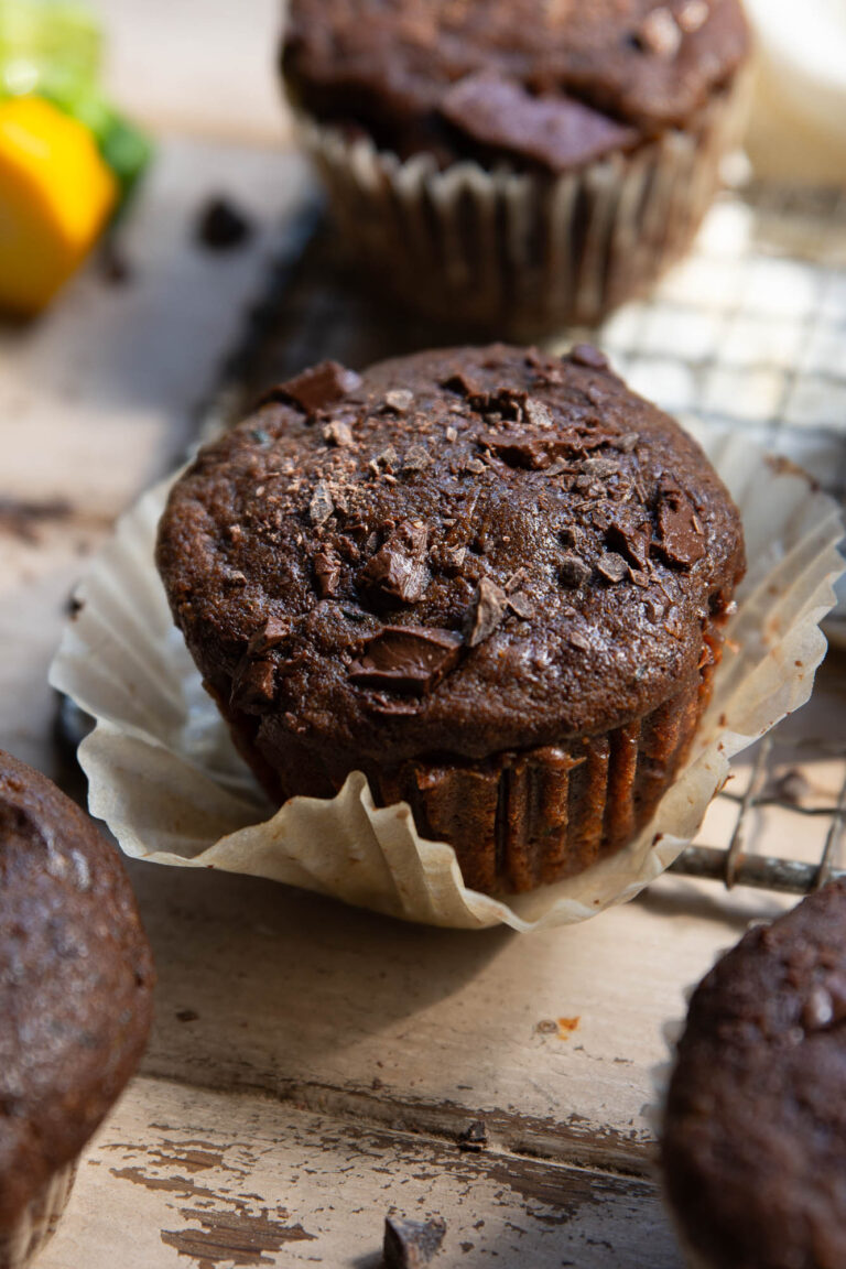 Double Chocolate Zucchini Muffins