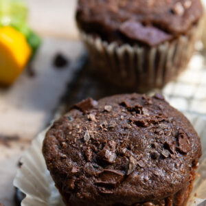 Double Chocolate Zucchini Muffins