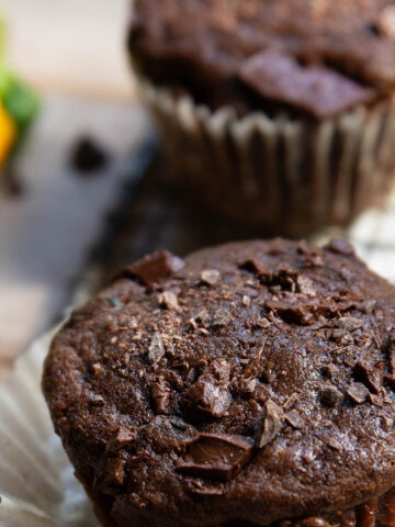 Double Chocolate Zucchini Muffins
