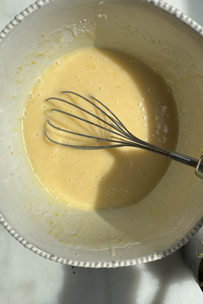 wet ingredients mixed