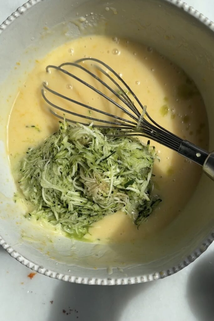 zucchini added to wet ingredients