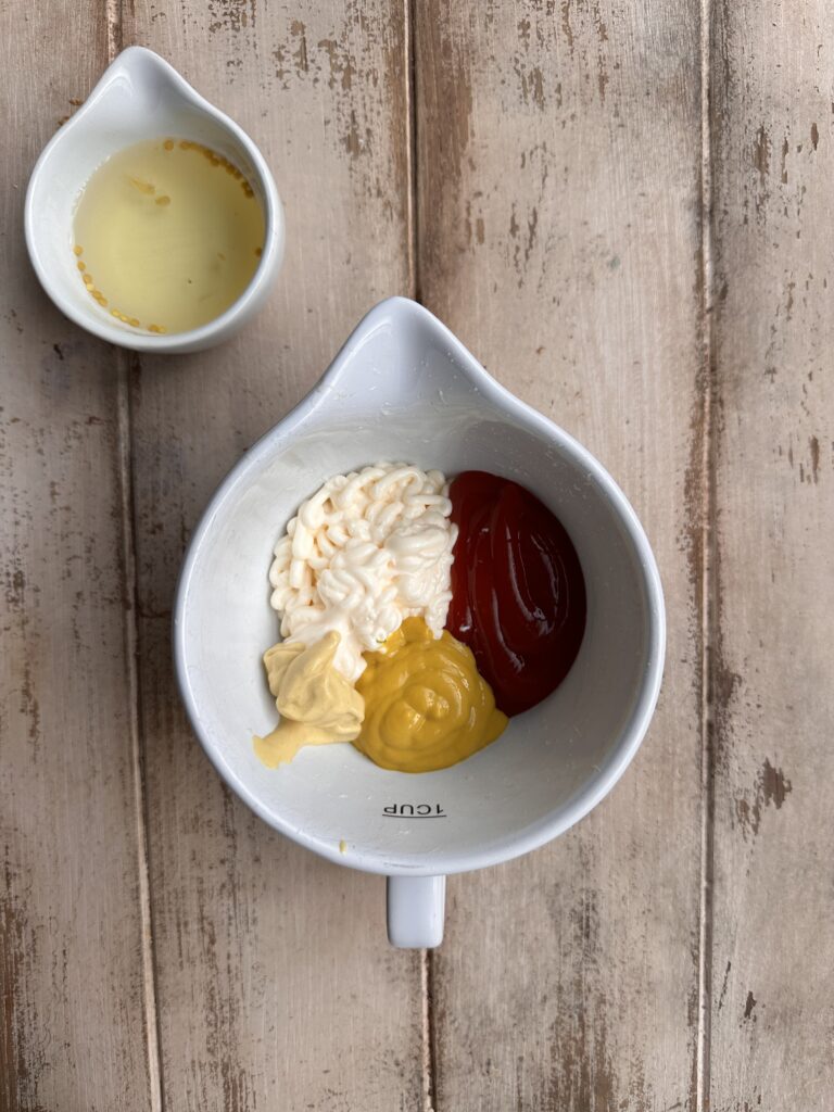 ingredients for burger bowl sauce