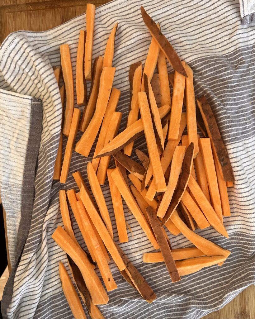 uncooked sweet potato fries